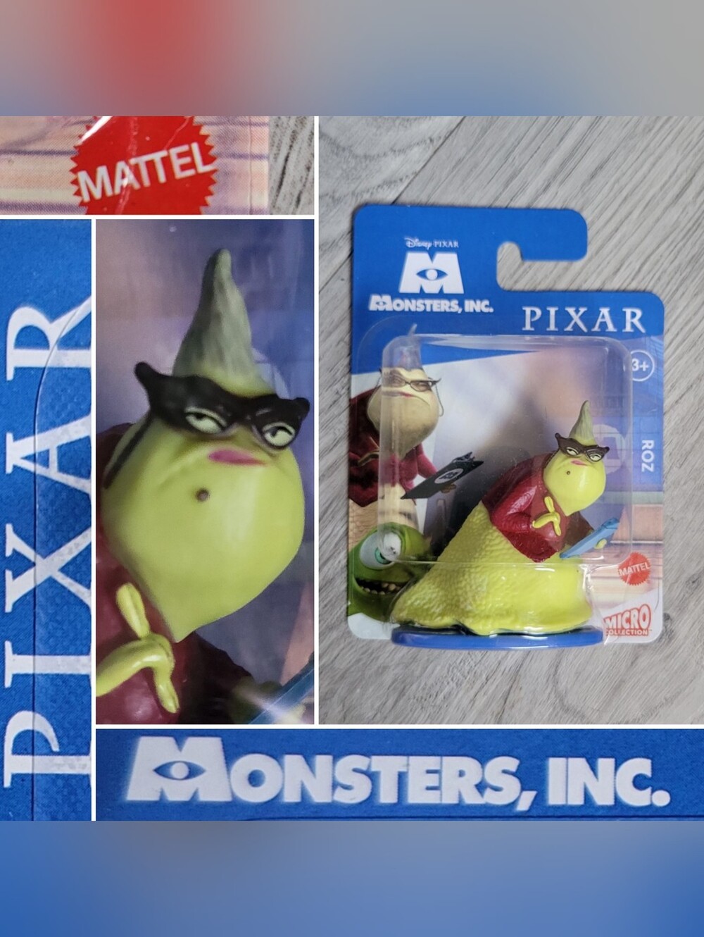 Mattel Disney Pixar Monsters, Inc. Roz Slug Figurine Micro Collection, 2019